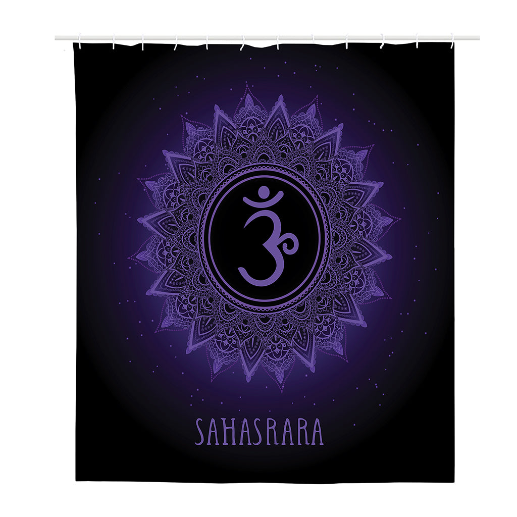 Sahasrara Chakra Symbol Print Polyester Shower Curtain