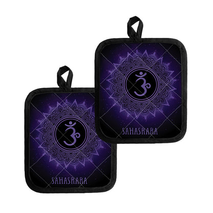 Sahasrara Chakra Symbol Print Pot Holders
