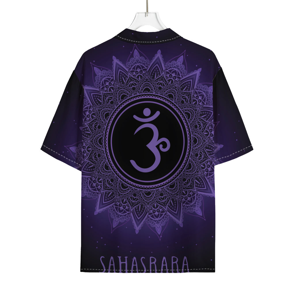 Sahasrara Chakra Symbol Print Rayon Hawaiian Shirt