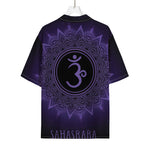 Sahasrara Chakra Symbol Print Rayon Hawaiian Shirt