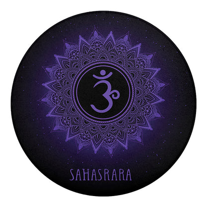 Sahasrara Chakra Symbol Print Round Blanket