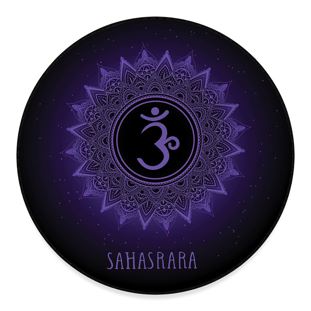 Sahasrara Chakra Symbol Print Round Floor Mat