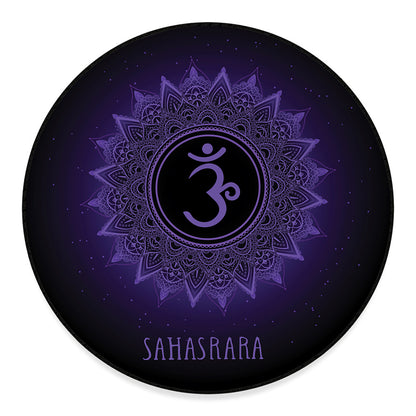 Sahasrara Chakra Symbol Print Round Floor Mat