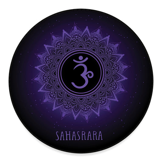 Sahasrara Chakra Symbol Print Round Floor Mat