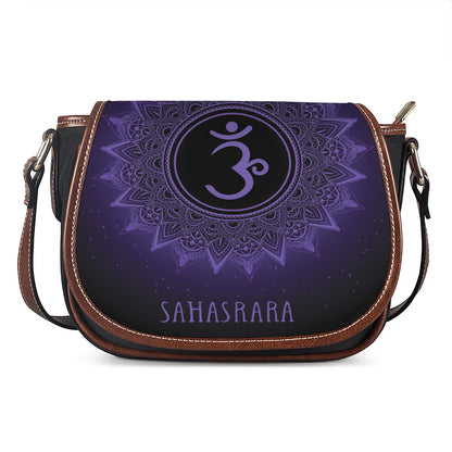 Sahasrara Chakra Symbol Print Saddle Bag
