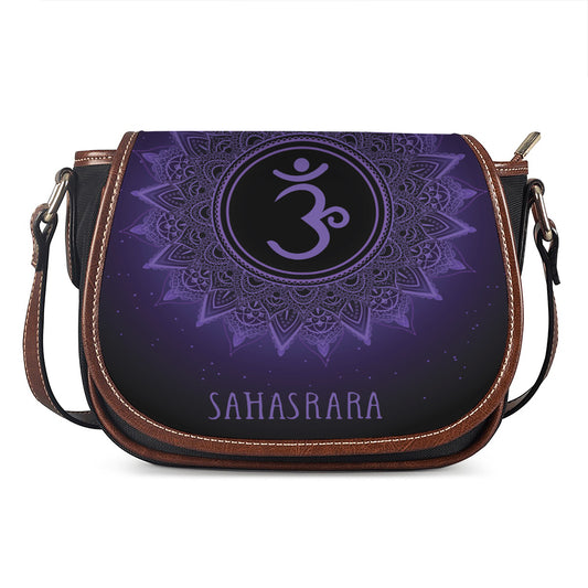 Sahasrara Chakra Symbol Print Saddle Bag