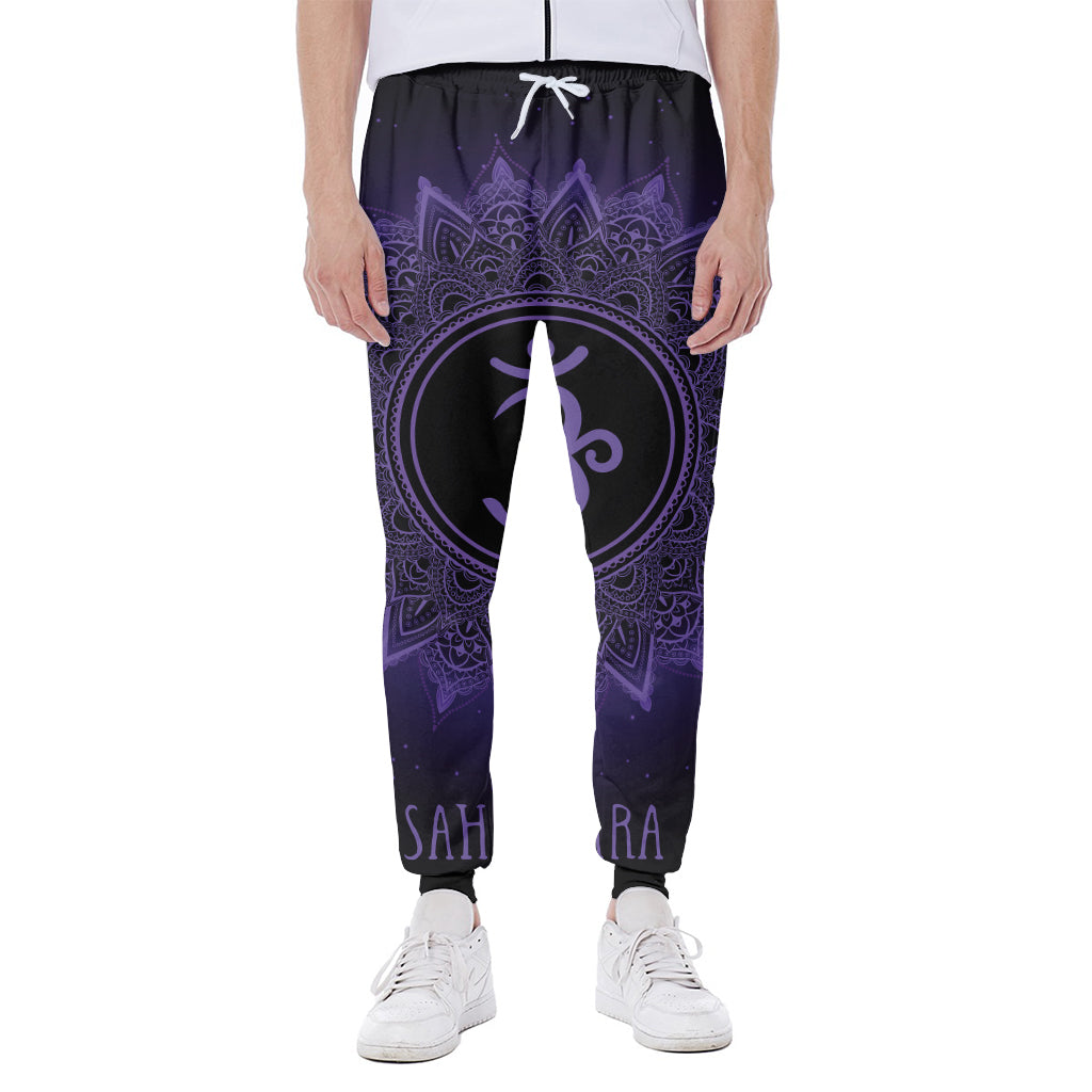 Sahasrara Chakra Symbol Print Scuba Joggers