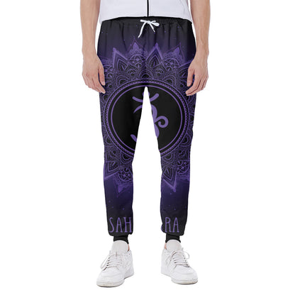 Sahasrara Chakra Symbol Print Scuba Joggers