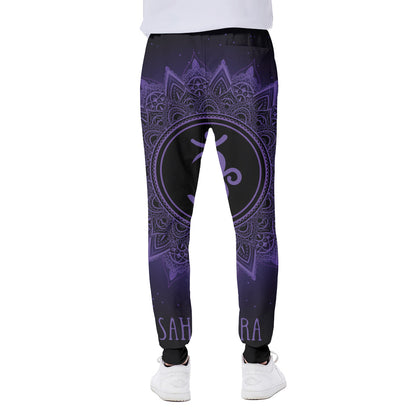 Sahasrara Chakra Symbol Print Scuba Joggers