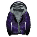 Sahasrara Chakra Symbol Print Sherpa Lined Zip Up Hoodie