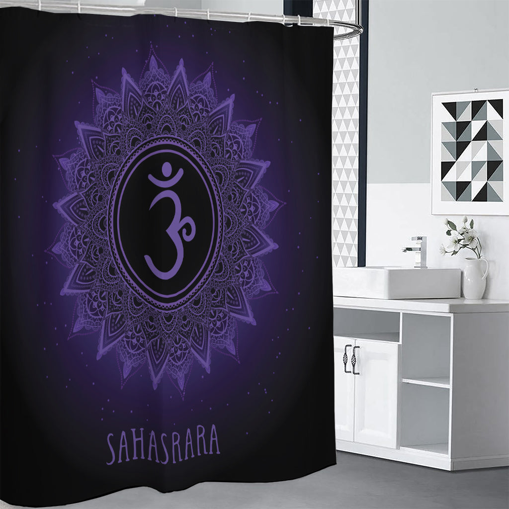 Sahasrara Chakra Symbol Print Shower Curtain