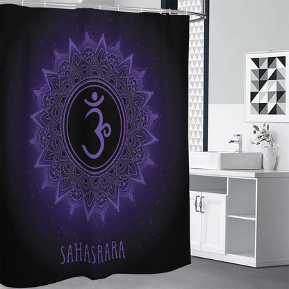 Sahasrara Chakra Symbol Print Shower Curtain