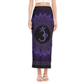 Sahasrara Chakra Symbol Print Side Slit Maxi Skirt