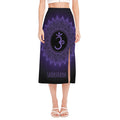 Sahasrara Chakra Symbol Print Side Slit Midi Skirt