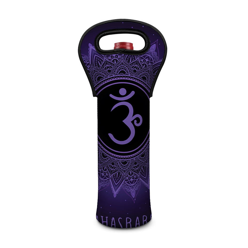 Sahasrara Chakra Symbol Print Single Neoprene Wine Tote