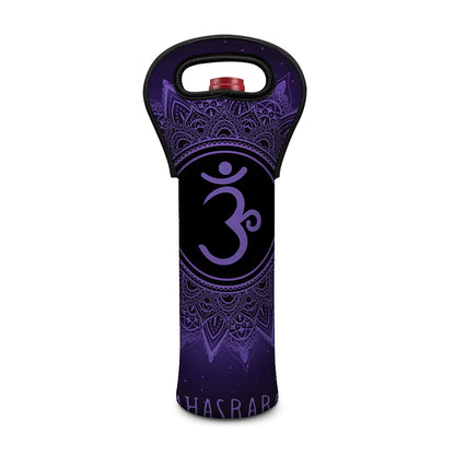 Sahasrara Chakra Symbol Print Single Neoprene Wine Tote