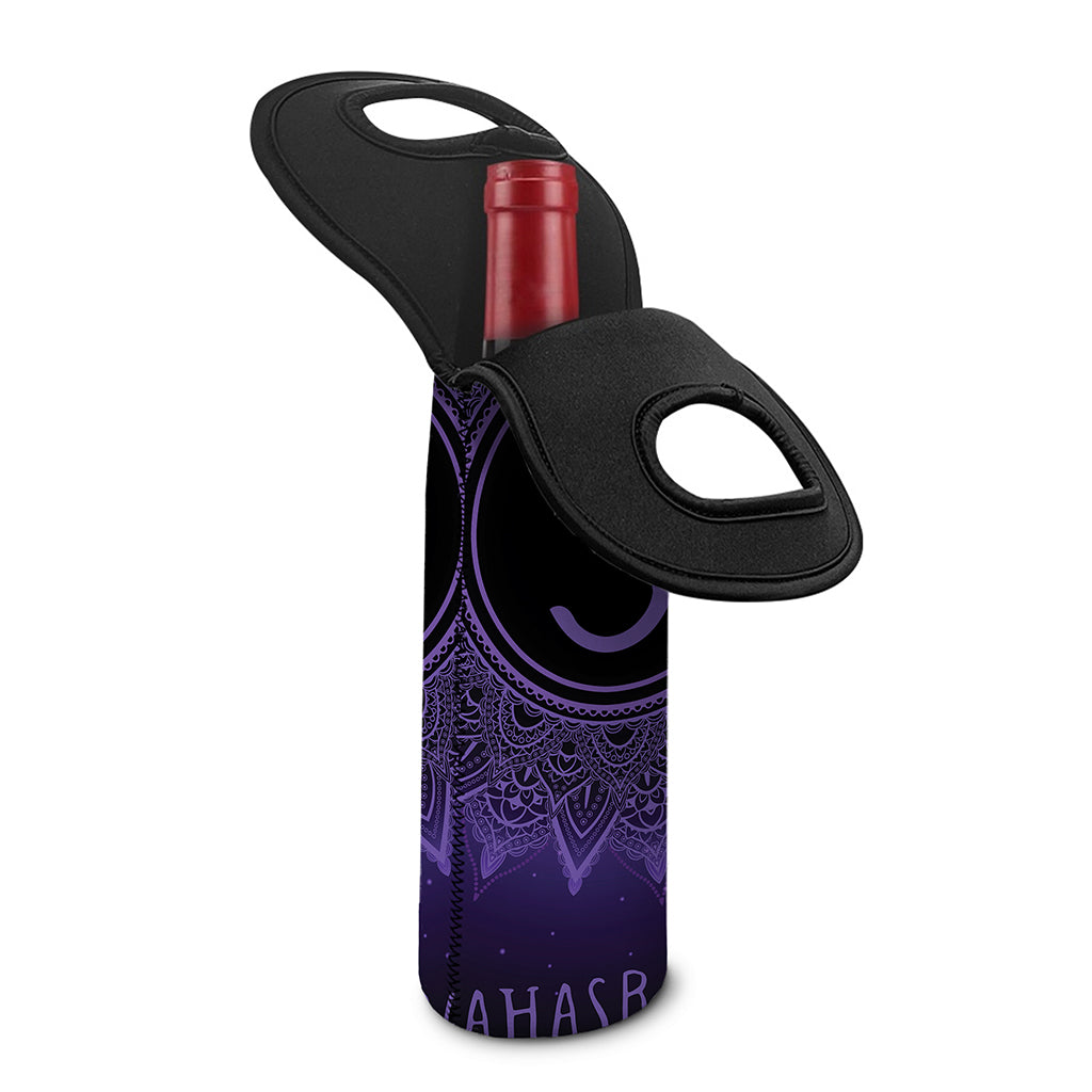 Sahasrara Chakra Symbol Print Single Neoprene Wine Tote