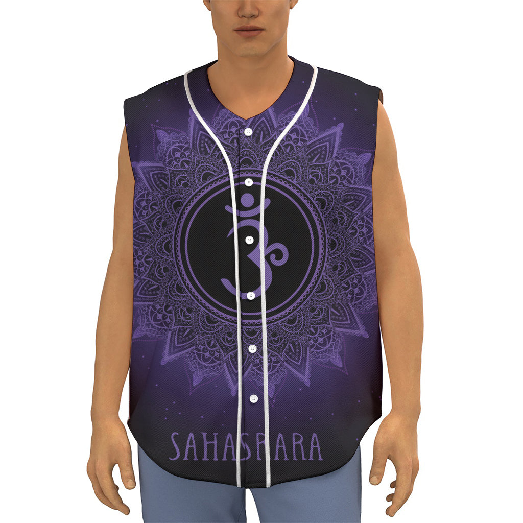 Sahasrara Chakra Symbol Print Sleeveless Baseball Jersey