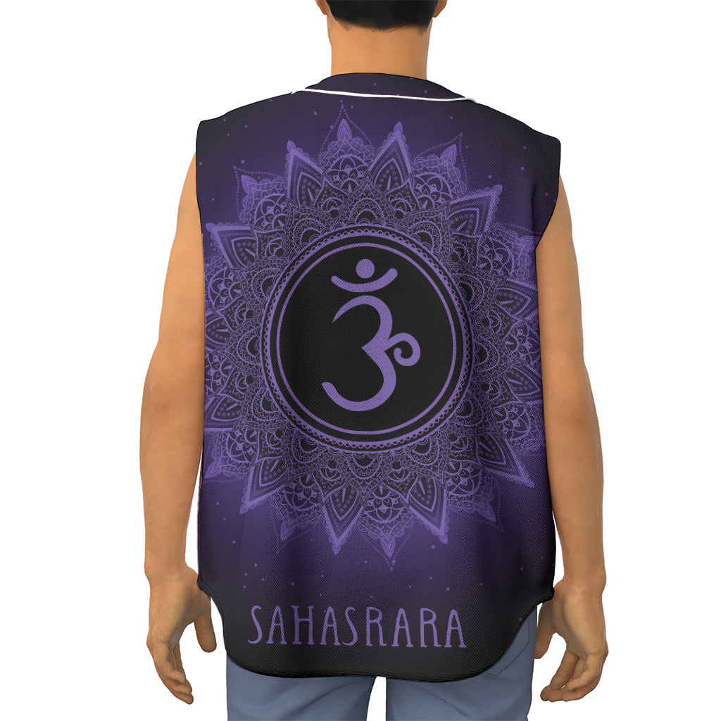 Sahasrara Chakra Symbol Print Sleeveless Baseball Jersey