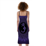 Sahasrara Chakra Symbol Print Slim Fit Midi Cami Dress