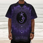 Sahasrara Chakra Symbol Print Textured Short Sleeve Shirt