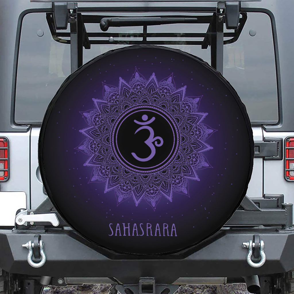 Sahasrara Chakra Symbol Print Tire Cover