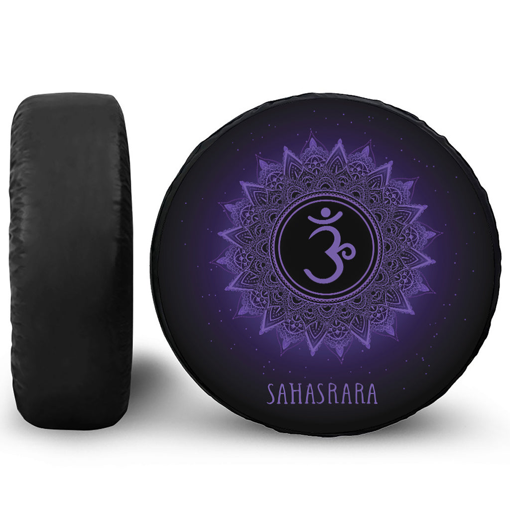 Sahasrara Chakra Symbol Print Tire Cover
