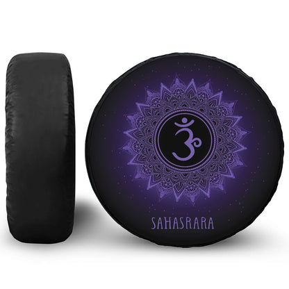 Sahasrara Chakra Symbol Print Tire Cover