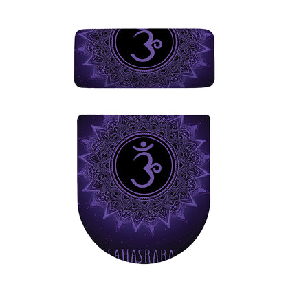 Sahasrara Chakra Symbol Print Toilet Lid And Tank Cover Set