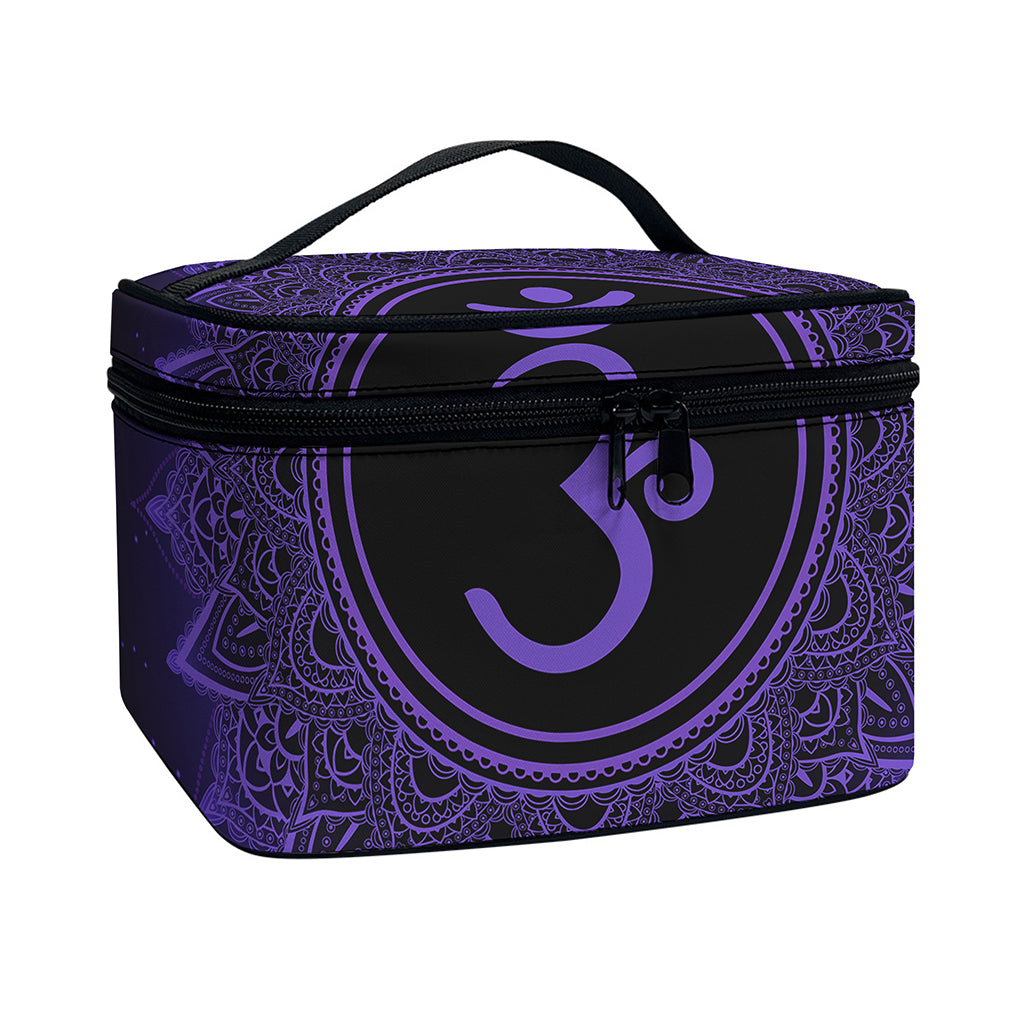 Sahasrara Chakra Symbol Print Travel Makeup Bag