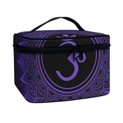 Sahasrara Chakra Symbol Print Travel Makeup Bag