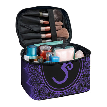 Sahasrara Chakra Symbol Print Travel Makeup Bag