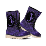 Sahasrara Chakra Symbol Print Winter Boots
