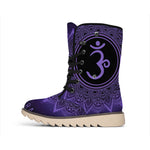 Sahasrara Chakra Symbol Print Winter Boots