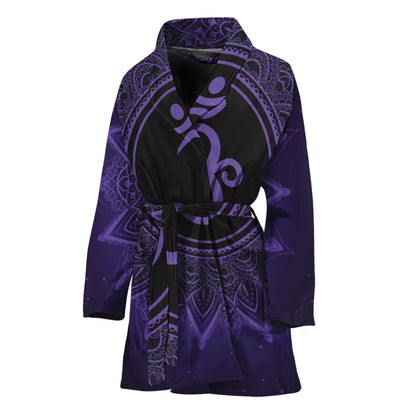 Sahasrara Chakra Symbol Print Women's Bathrobe