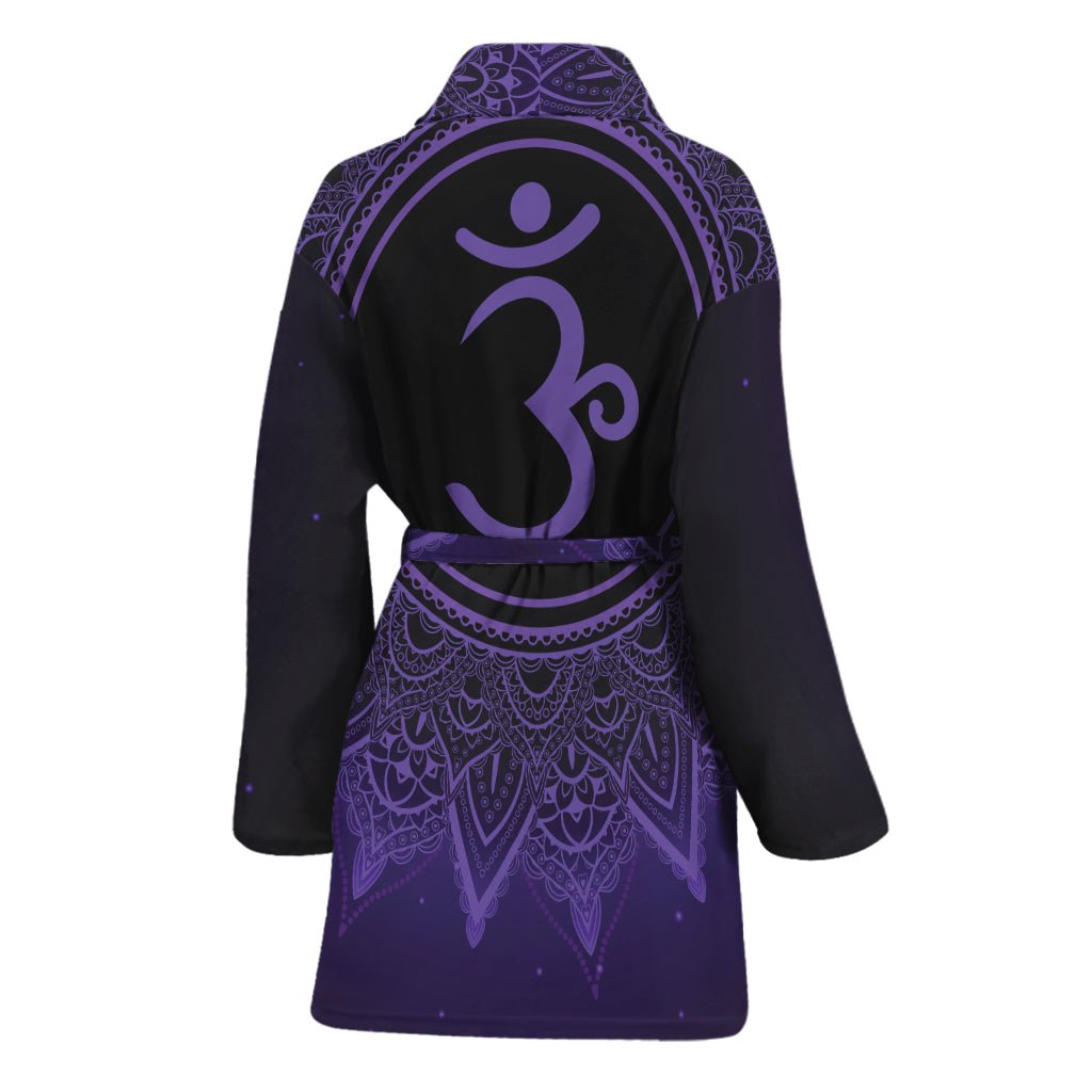 Sahasrara Chakra Symbol Print Women's Bathrobe