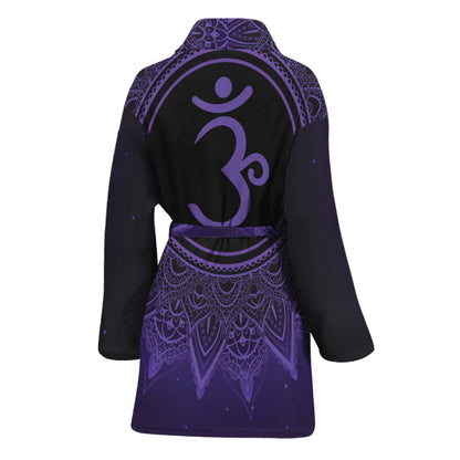 Sahasrara Chakra Symbol Print Women's Bathrobe