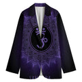 Sahasrara Chakra Symbol Print Women's Cotton Blazer