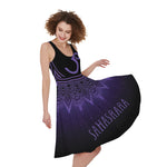 Sahasrara Chakra Symbol Print Women's Sleeveless Dress