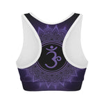 Sahasrara Chakra Symbol Print Women's Sports Bra