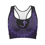 Sahasrara Chakra Symbol Print Women's Sports Bra