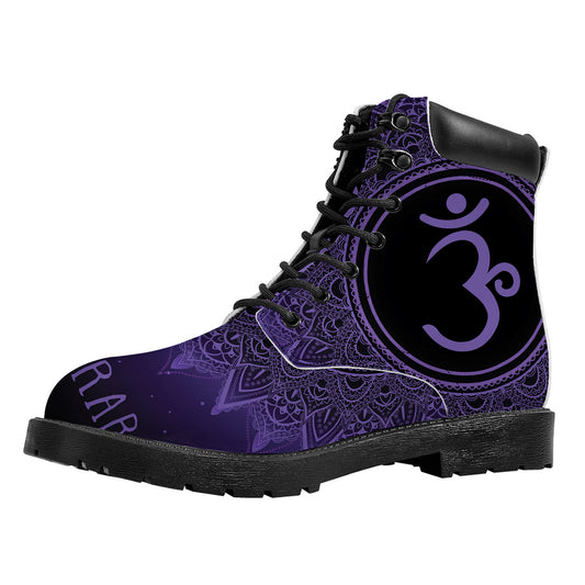 Sahasrara Chakra Symbol Print Work Boots