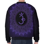 Sahasrara Chakra Symbol Print Zip Sleeve Bomber Jacket