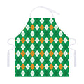 Saint Patrick's Day Argyle Pattern Print Adjustable Apron