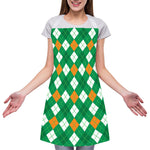 Saint Patrick's Day Argyle Pattern Print Adjustable Apron