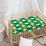 Saint Patrick's Day Argyle Pattern Print Baby Crib Sheet