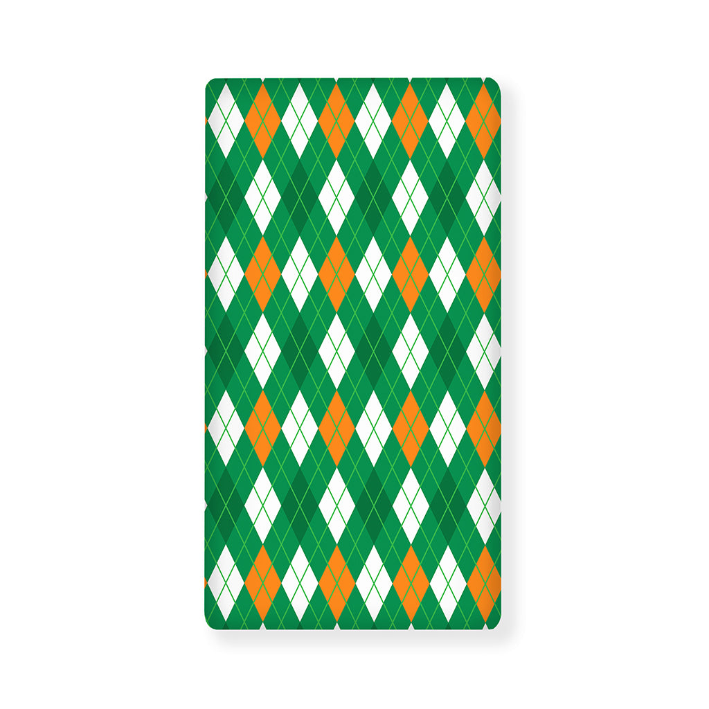 Saint Patrick's Day Argyle Pattern Print Baby Crib Sheet