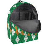 Saint Patrick's Day Argyle Pattern Print Backpack