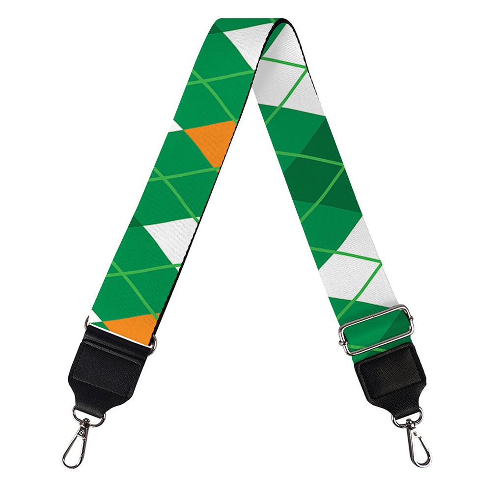 Saint Patrick's Day Argyle Pattern Print Bag Strap