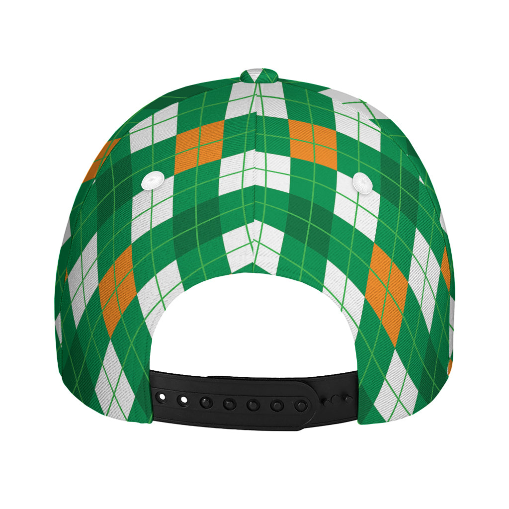 Saint Patrick's Day Argyle Pattern Print Baseball Cap